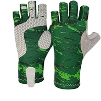 Guantes de pesca sin dedos avanzados con relleno de agarre, tela transpirable para una máxima destreza durante las aventuras de pesca de todo el día