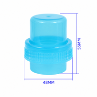 Flacon cylindrique en PP de 48 mm avec bouchon à vis pour bouteilles PET, fermeture inviolable pour l'emballage de boissons, d'eau et de liquides
