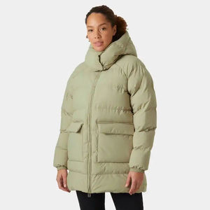 Parka en duvet Ellie, légère et matelassée, de haute qualité, avec capuche réglable et veste en duvet d'hiver matelassée à bulles pour femmes, OEM - Product Image 1