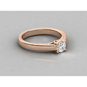 9K Gold Solitaire Diamond Brilliant <b>Ring</b> - Product Image 1