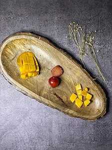 Plateau de service moderne en bois d'acacia rustique avec poignées pour la décoration de la maison divertissant Ramadan/occasions de mariage - Product Image 2