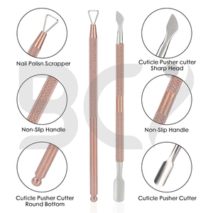 ชุดเครื่องมือทำเล็บมือโรสโกลด์ทำมือไม่ลื่นไม่ลื่นทำจากสเตนเลสสตีล - Product Image 3