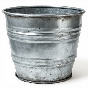 Antique Galvanised <b>Planter</b> Crafted By Skilled Artisans Perfect For Traditional <b>Garden</b> Decoration And Festive Home Styling - Product Image 5