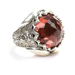 925 Sterling Silver Men's <b>Ring</b> Zircon Stone Faceted Rhodium Fine Jewelry <b>Crown</b> Shape Everyday Wear Boy's Size IGI Certified - Product Image 2