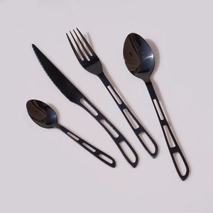 Stainless Steel <b>Set</b> Of 6 Flatware Pcs Ideal For Kitchen Tabletop Dining Home Hotel Use <b>Gold</b> Color Plated <b>Cutlery</b> 2 Color Handle - Product Image 3