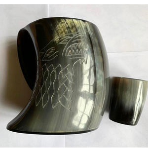 Jarra de Cerveza de Cuerno Estilo Vikingo, Precio de Fábrica, Jarra de Cerveza de Cuerno, Venta al por Mayor para el Hogar, Logotipo Personalizado, Estilo Nórdico - Product Image 4