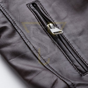 2024 Custom High Quality Light Winter Men's Leather <b>Canvas</b> <b>Jacket</b> Comfortable Stand Collar Breathable XL Size Wholesale Logo - Product Image 6