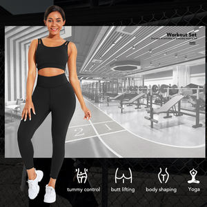 Conjunto de yoga al por mayor conjuntos de ropa deportiva femenina para mujer Conjunto de deporte Fitness gimnasio ropa de yoga trajes chándal - Product Image 5