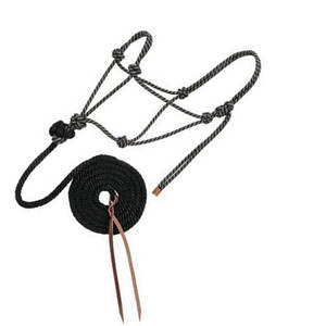 Premium Diamond Braid Rope Halter and Lead Set Durable Ajuste ajustable Caballos Heavy Duty Training Handling Tack Gear Ecuestre - Product Image 6