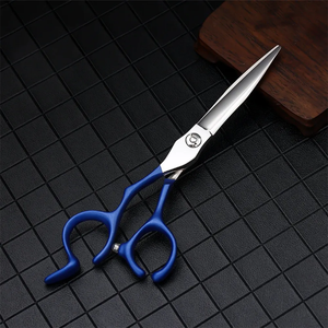 Blue Coated Handle Hair Cutting Scissors Set Thinning Scissor Razor <b>Clip</b> <b>Hairdressing</b> Shears Hair Cutting Kit With Zipper Case - Product Image 5