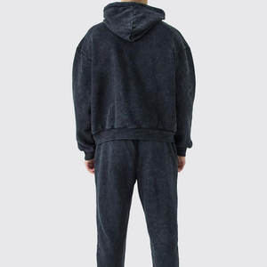 Survêtements en polaire délavée à l'acide imprimés sur mesure Nouveau logo gaufré de qualité Impression de patchs originaux Styles de marque Hiver Taille 6XL - Product Image 3