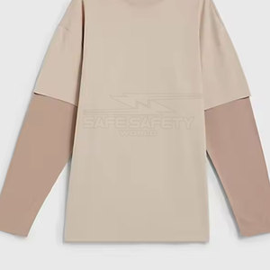 Venta al por mayor 100% algodón lona doble capa camisa de alta calidad con patrón transpirable ajuste suelto logotipo personalizado impresión - Product Image 4