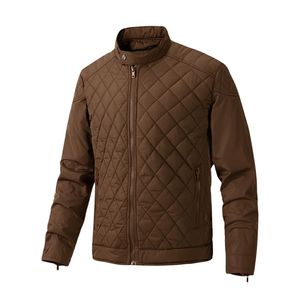 Veste matelassée kaki pour homme, veste à bulles matelassée personnalisée, vêtement d'extérieur léger pour l'hiver, veste rembourrée chaude, streetwear pour homme - Product Image 5