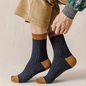 Chaussettes pour hommes de haute qualité, style vintage estival, coton et élasthanne respirant, anti-salissure, personnalisables, vente en gros, service OEM - Product Image 1
