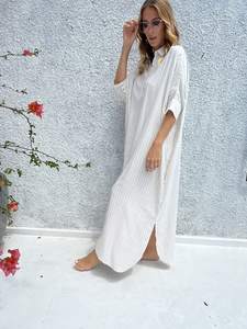 Vestido Maxi Kaftan de Manga Larga con Bordado Hecho a Mano y Borlas a Juego, Nueva Colección de Verano 2026 - Product Image 4