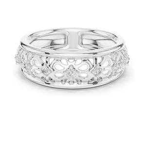 Anillo de Filigrana con Diamante de Laboratorio de 0.082 CT para Mujer, Claridad VVS-VS EF, Oro de 18KT, 14KT, 10KT y Plata 925, Oro Rosa, Amarillo - Product Image 2