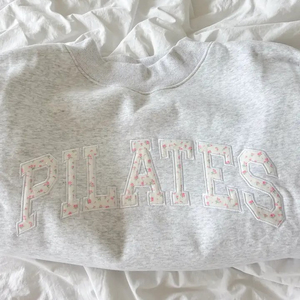 Custom Long Sleeves <b>Loose</b> <b>Pearl</b> Grey Mockneck Pilates Embroider Pullover Sweatshirts Manufacturer for Women - Product Image 3