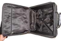 Valise de voyage de luxe élégante en cuir à roulettes, bagage à main pour cabine, week-end ou nuitée