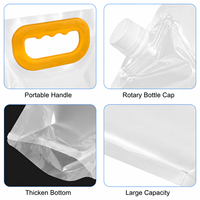 Sac de transport d'urgence en plastique haute barrière 5L avec poignée, fond extensible et bec verseur, pour eau et céréales