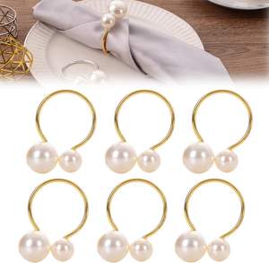 Anneaux de serviette pour fête de vacances, accessoires de décoration de table de banquet, anneaux de serviette pour décoration de fête, décoration de table de dîner festive - Product Image 5