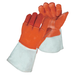 Vêtements de travail d'hiver haute visibilité Gants en cuir de vachette renforcé à grain de vache Sécurité à l'abrasion pour le soudage TIG Heavy Duty - Product Image 6