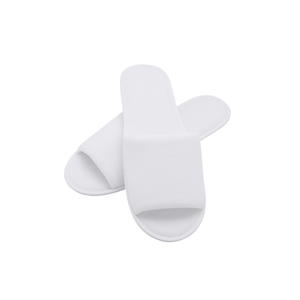 10 paia di pantofole bianche monouso in spugna sintetica 29.5cm morbide e igieniche per il benessere Spa dell'hotel - Product Image 1