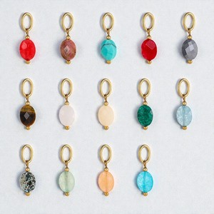 Dijes de Piedras Preciosas Ovaladas en Forma de Briolette para Manualidades - Joyería de Plata 925 - Dije de Piedra Preciosa Facetada - Product Image 2