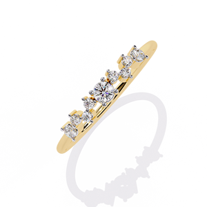 Handcrafted 14K Rose Gold <b>Unique</b> Cut Diamond Cluster <b>Engagement</b> <b>Ring</b> for Women Fine Jewelry Expertly Crafted Diamond Suppliers - Product Image 6