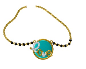 Colgante de Mangalsutra chapado en oro de 18 quilates tradicional de último diseñador, joyería Premium de alta venta para compromiso de boda o regalo - Product Image 2