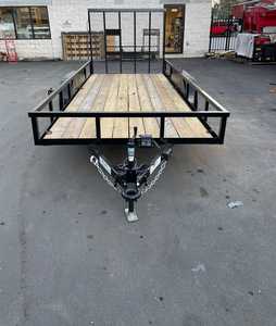 Remorque utilitaire en acier avec porte-rampe en maille - Product Image 3