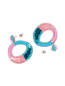 Pendientes de Mujer Dulces y Frescos con Bordado, Hechos a Mano con Cuentas de Semillas, Dijes, Joyería - Product Image 3