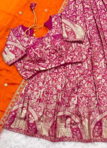 Hermoso tejido con bordado y trabajo de tejido Lehenga Choli Fabricante y proveedor de Surat - Product Image 6