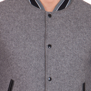 Meilleures ventes de veste universitaire pour hommes de style streetwear Logo personnalisé sur les manches en cuir Col montant Service OEM disponible - Product Image 6