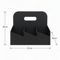 Porte-gobelets en papier ondulé écologique et recyclable Beadia, design pliable avec poignée, pour les cafés et les restaurants, capacité de 6 gobelets