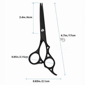 Ciseaux de coiffure professionnels en acier inoxydable noir mat, ciseaux de barbier ergonomiques, outil de coiffure de salon, lames aiguisées - Product Image 4