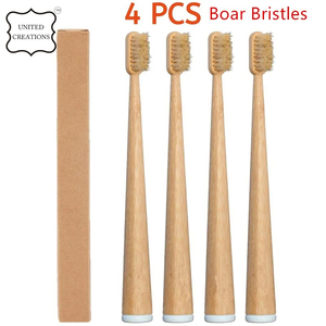 แปรงสีฟันไม้ไผ่ดีไซน์ใหม่ ขนแปรงทำจากขนหมูป่า วัสดุไม้ ผลิตตามแบบ OEM เป็นมิตรกับสิ่งแวดล้อม แปรงสีฟันไม้ไผ่ธรรมชาติ 100% สำหรับผู้ใหญ่ - Product Image 2