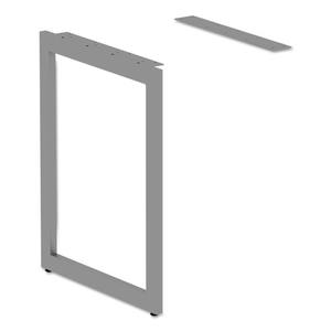 Base de Retorno en Forma de O Totalmente Ajustable para la Serie Alera Open Office, 23-3/8 Pulgadas X 28-1/2 Pulgadas Diseño Moderno en Plata para Edificio de Oficinas - Product Image 1