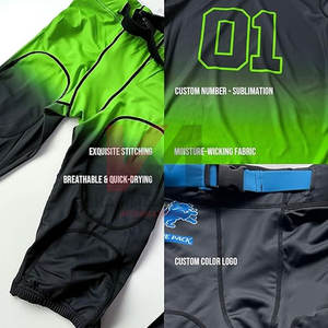 Uniformes de football américain de jeunesse de sublimation conçus sur mesure de la plus haute qualité pantalon intégré en jersey sergé personnalisé - Product Image 6