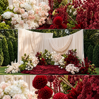 Fleurs artificielles personnalisées faites à la main, accessoires de décoration de mariage sur mesure, solution tout-en-un pour la scène de mariage