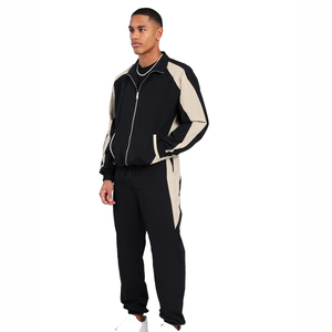 Conjunto Cortavientos Personalizado para Hombre, Talla Grande, Diseño Sólido, Poliéster y Elastano, Transpirable, con Capucha, Cierre de Cremallera, Resistente al Viento, Nueva Llegada - Product Image 1