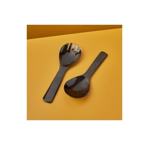 Cuchillo de mantequilla de cuerno de búfalo personalizable y cuchara de ensalada cuchara de café hecha a mano - Product Image 6