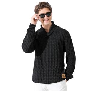 Suéter de poliéster con logotipo personalizado de alta calidad, diseño de punto suave para hombres de color sólido, venta al por mayor - Product Image 3