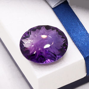 Acheter 100% véritable naturel 26mm x 21mm 43 cts forme ovale violet améthyste pierre précieuse en vrac pour la fabrication de bijoux au prix de gros - Product Image 3
