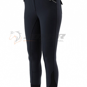 Mallas de montar para mujer, tela que absorbe la humedad de cintura alta, ligera, transpirable, agarre de asiento completo con bolsillos a precio barato - Product Image 3