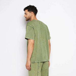 Nouveau design 2025 – T-shirts homme à manches courtes, doux, personnalisés, délavés à l'acide, 100 % coton, écologiques, respirants, style Hip Hop Streetwear, OEM - Product Image 3