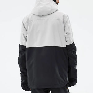 Veste de ski unisexe Anarok gris clair/noir - Imperméable Tex 10 000 mm, isolée Polartec, à capuche, fermeture éclair, extensible - Product Image 3