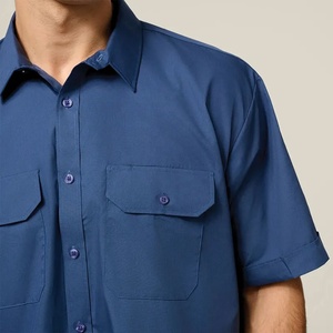 Industrial Worker Uniform Custom Label Button Cotton Blend FR Oil Resistant High Visibility CE Certified <b>Shirts</b> Low MOQ - Product Image 3