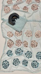 Nouvelle tenue de soirée GEORGETTE avec broderie multi-séquence, sari de travail avec BLOUSE de travail, vêtements de fête, sari de mariage - Product Image 4