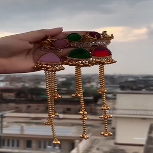 Designer Kashmiri Jhumki <b>Earrings</b> For Women Perfect for Saree, Lehenga, and Ethnic Outfits Indian Traditional <b>Earrings</b> - Product Image 1