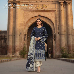Colección de Trajes Salwar Kameez de 3 Piezas Khaddar de Alta Calidad, Modernos, Elegantes y Cómodos, de Secado Rápido para Invierno 2025 - Product Image 3